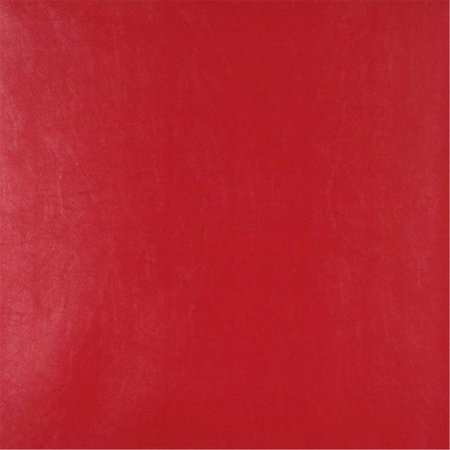 FINEFABRICS 54 in. Wide Red Vinyl Fabric FI59943